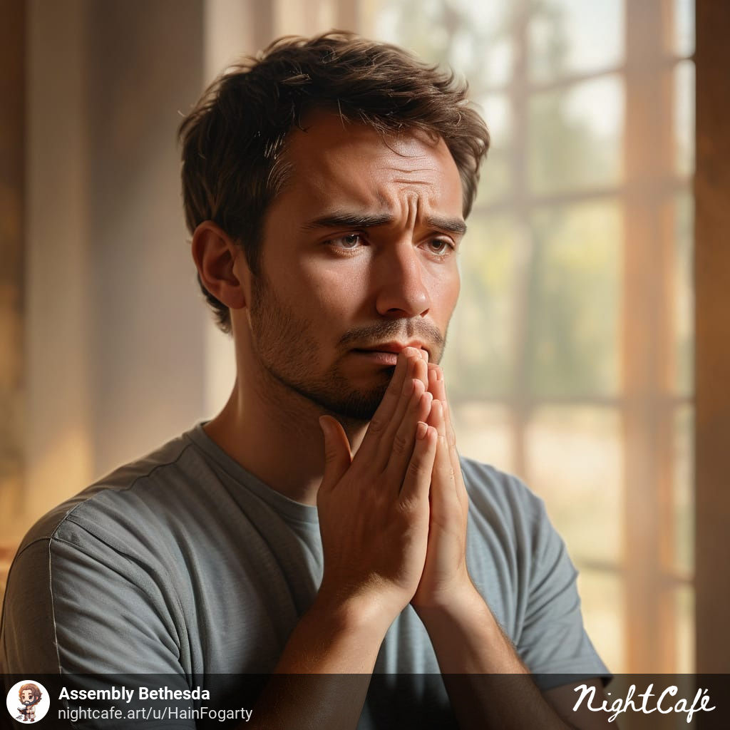 man in prayer