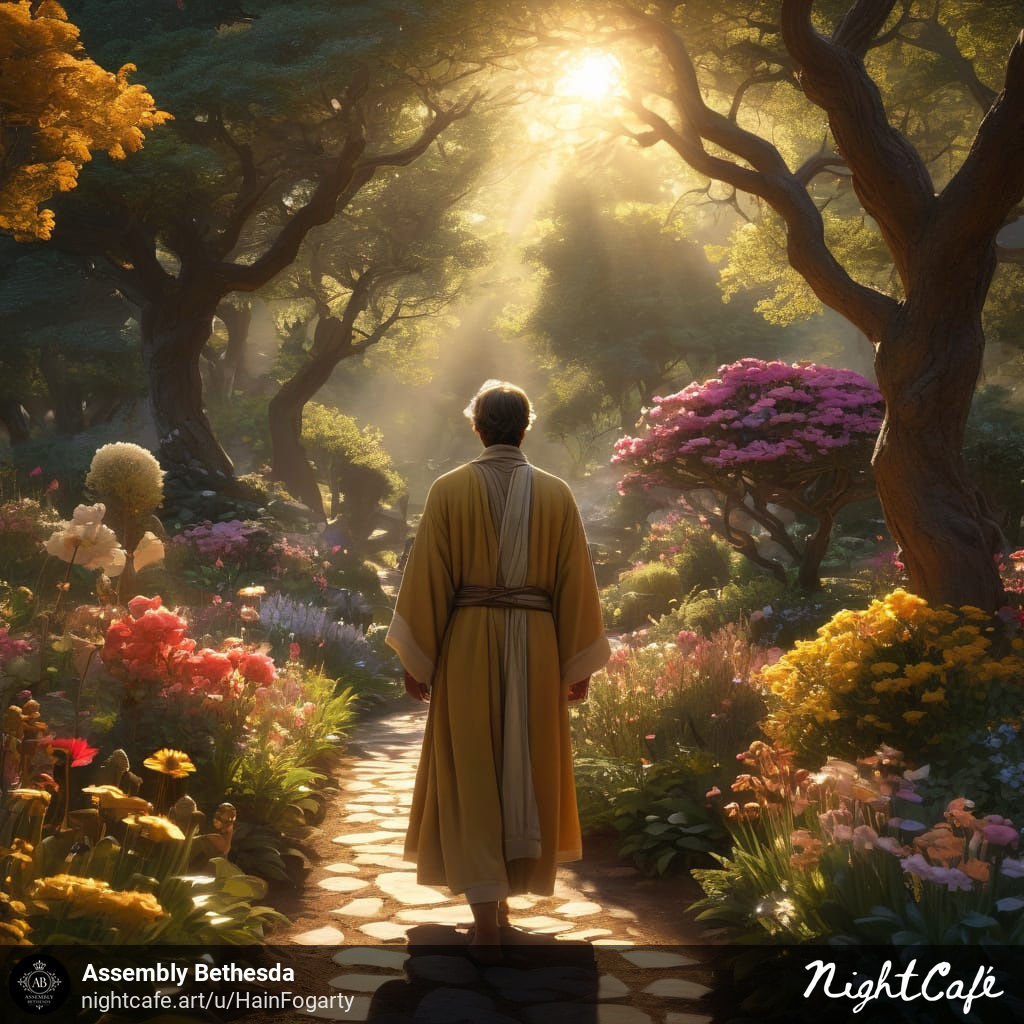 A solemn walk in the garden of faith