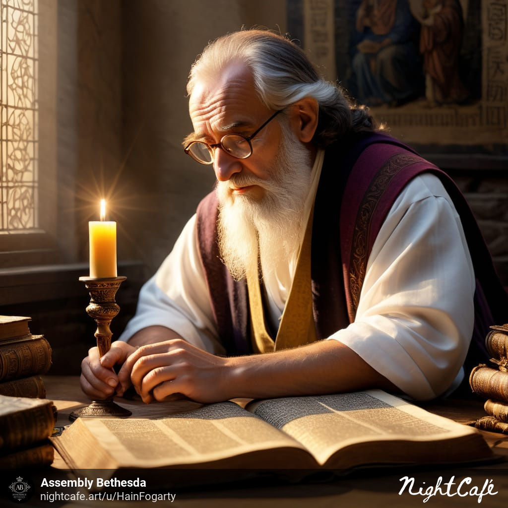 Political Scholar at table