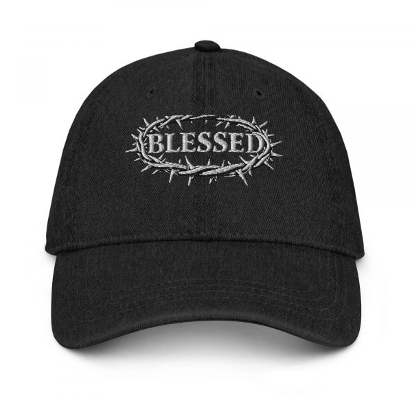 "Blessed" Denim Hat - Image 2