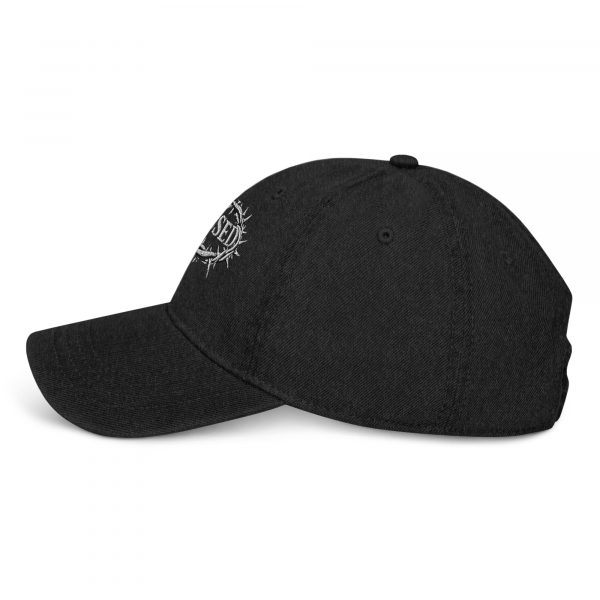"Blessed" Denim Hat - Image 4