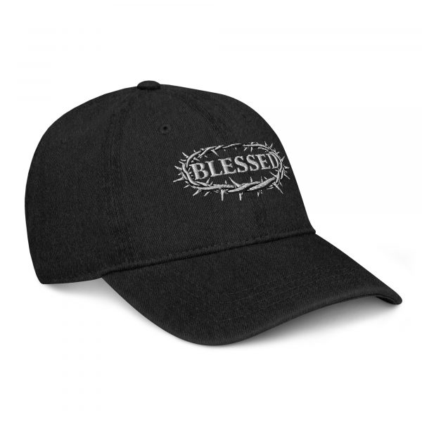 "Blessed" Denim Hat - Image 7