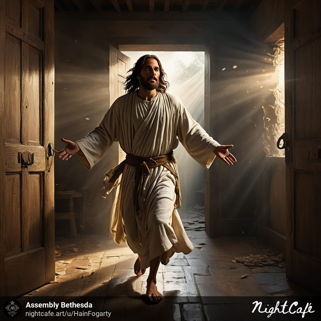 Jesus making an entrance