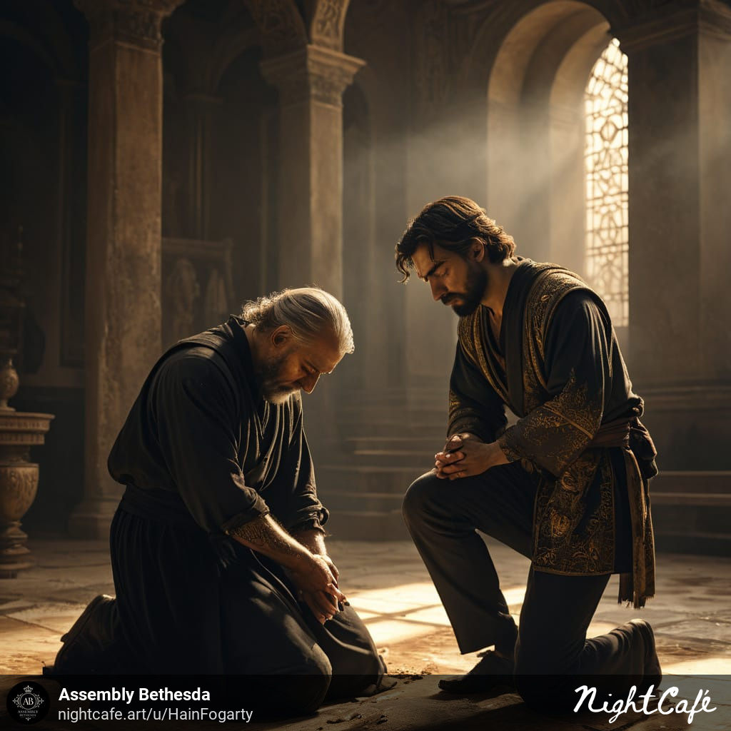 man scolding another man