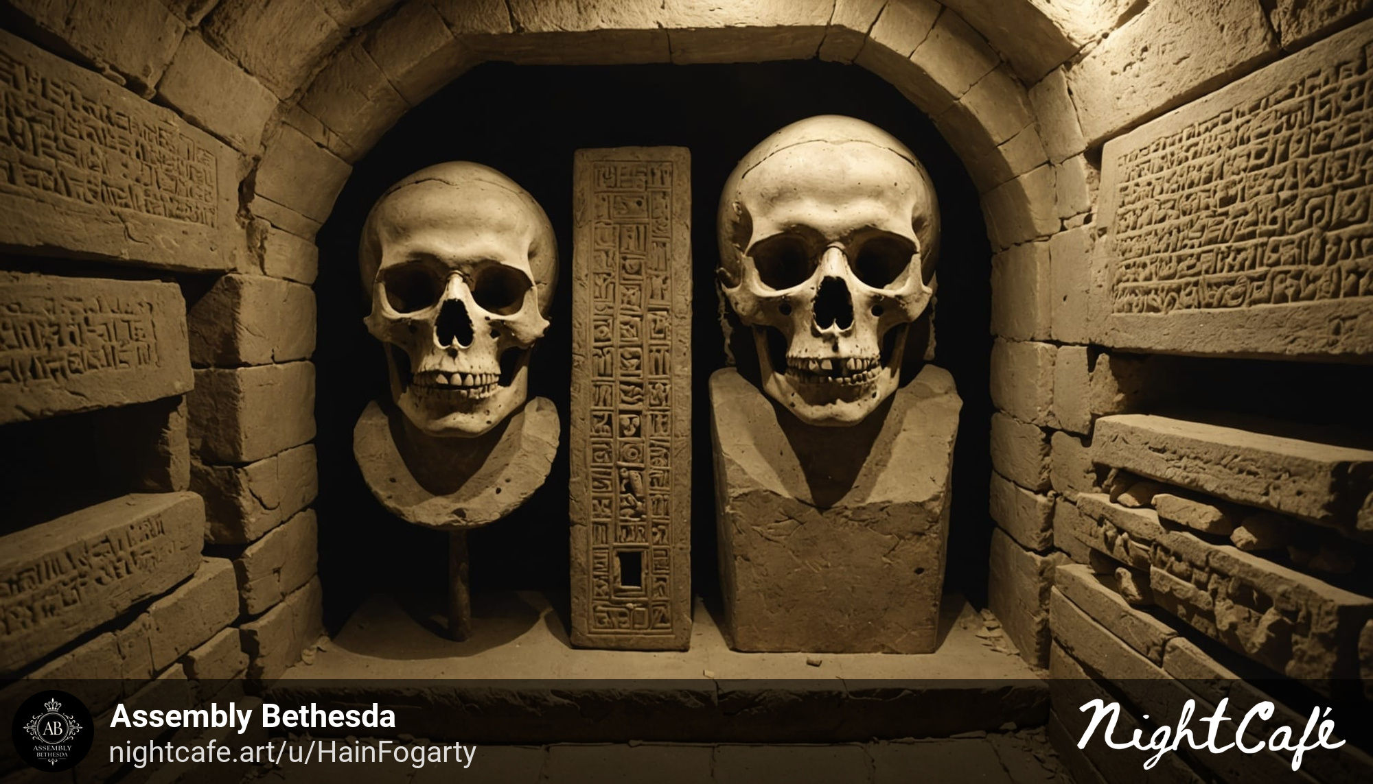 skulls in crypt